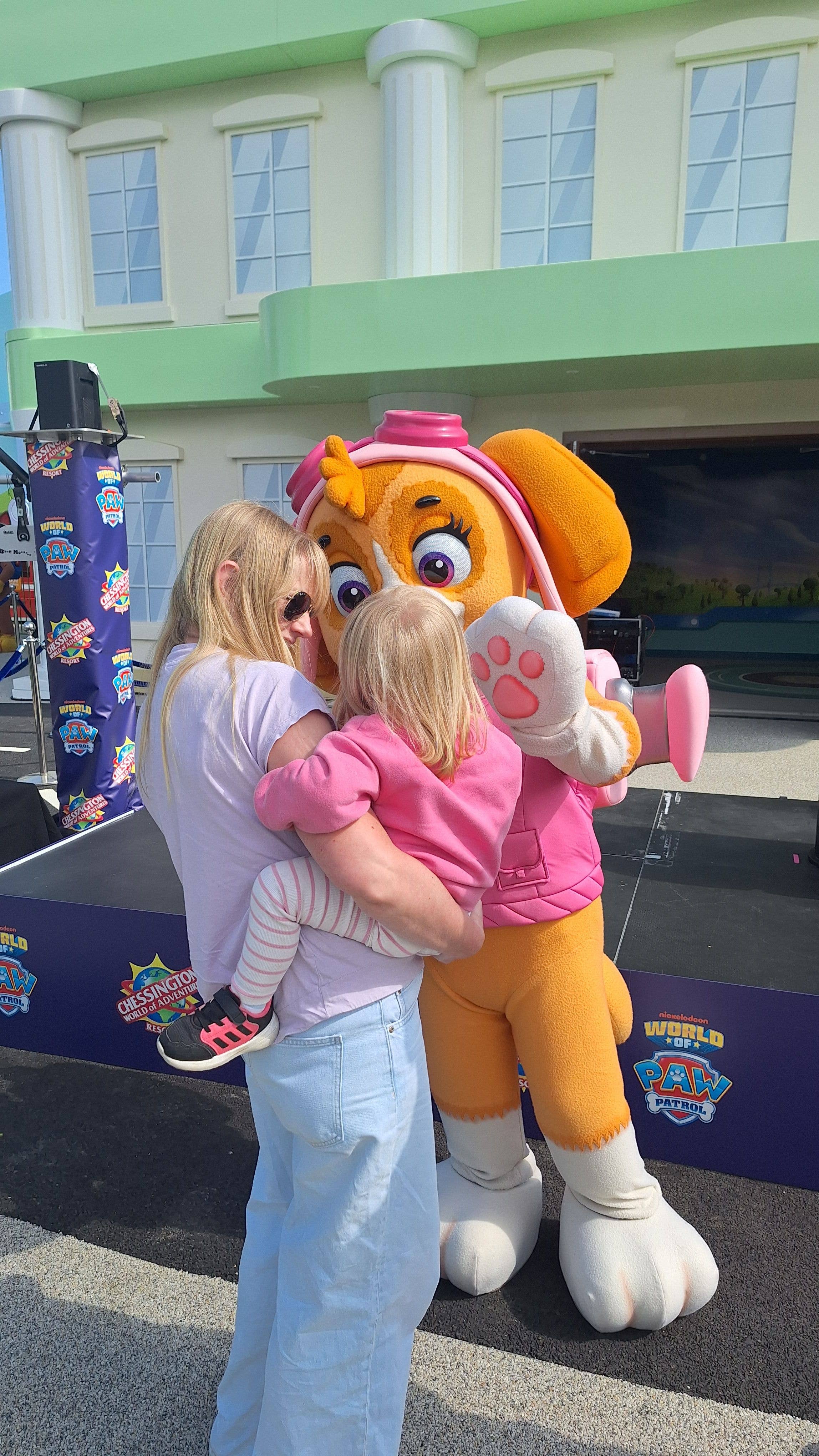 Penny and her daughter meeting Skye earlier today at World of PAW Patrol