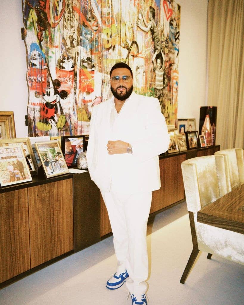 photo of dj khaled in white suit post weight loss