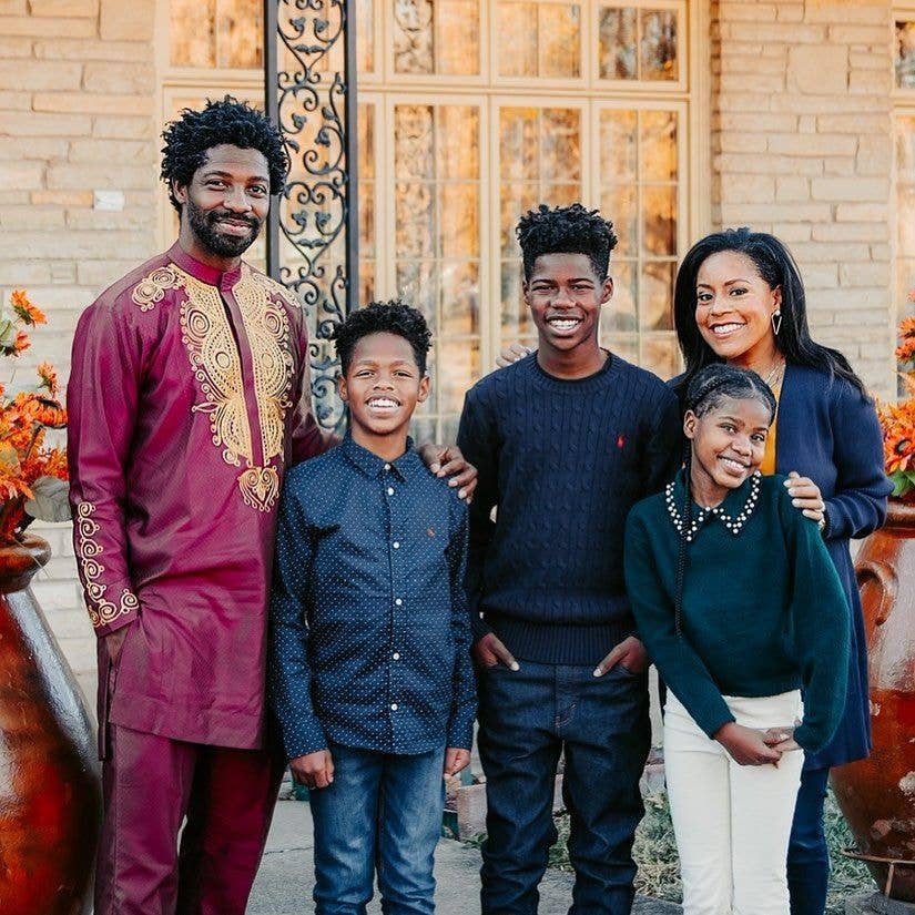 Sheinelle Jones with her husband Uche Ojeh and their three children