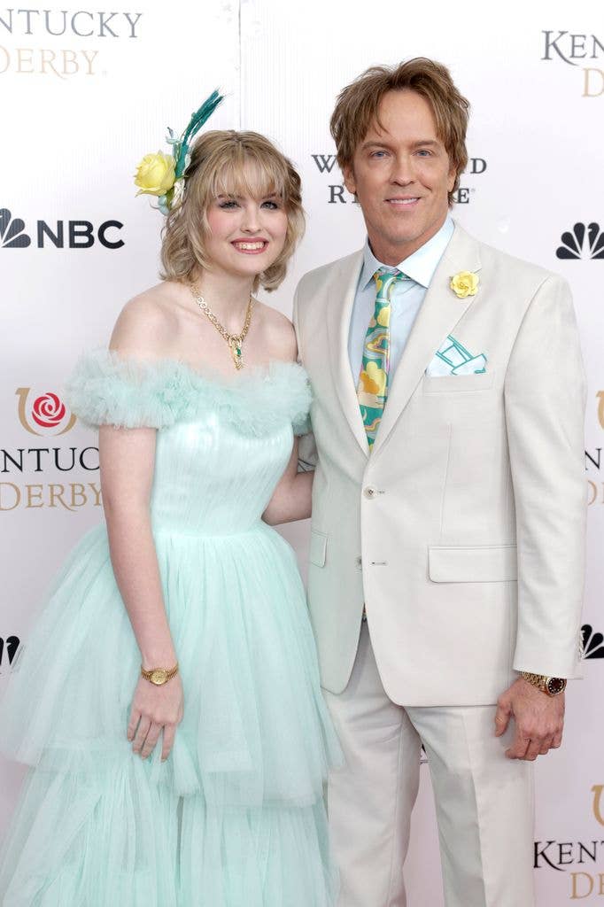 Dannielynn Birkhead and Larry Birkhead attend Kentucky Derby 151 at Churchill Downs on May 03, 2025 in Louisville, Kentucky.