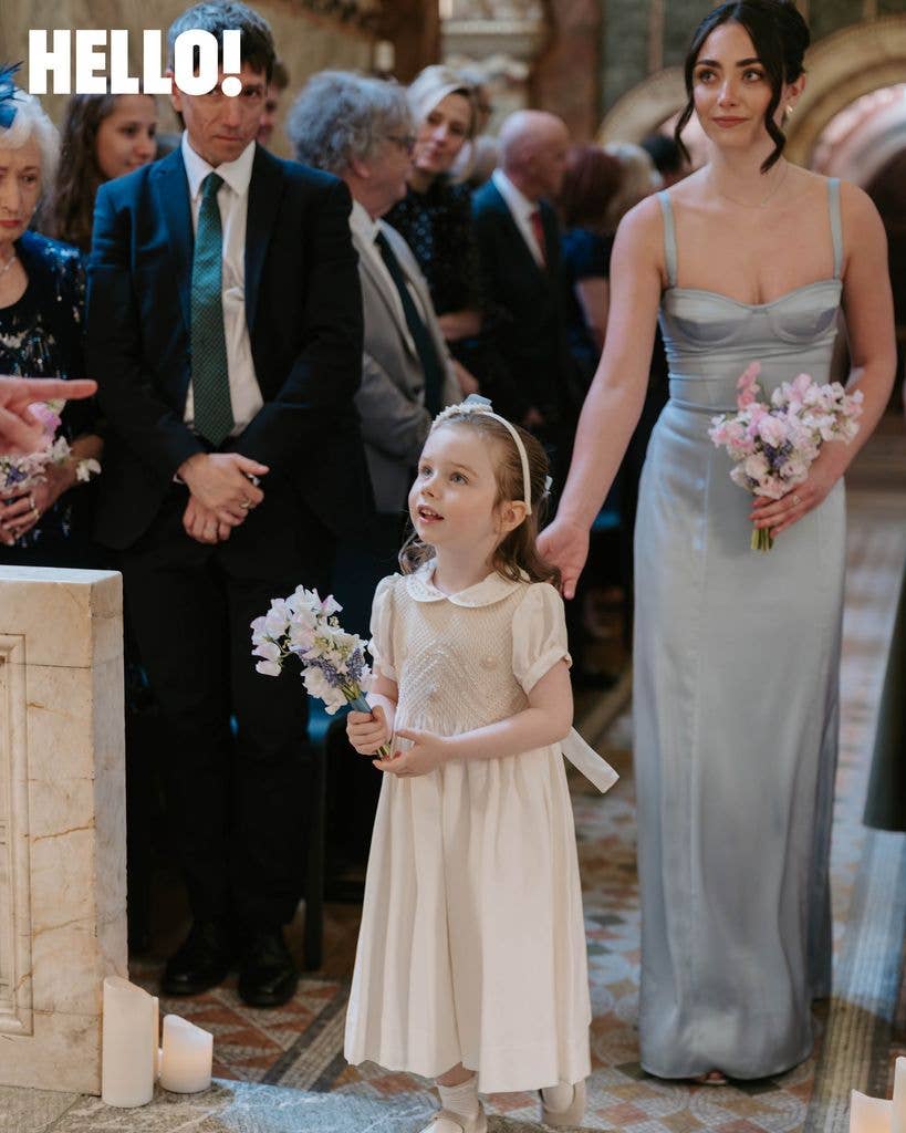 Lisa's daughter Luna was a flower girl