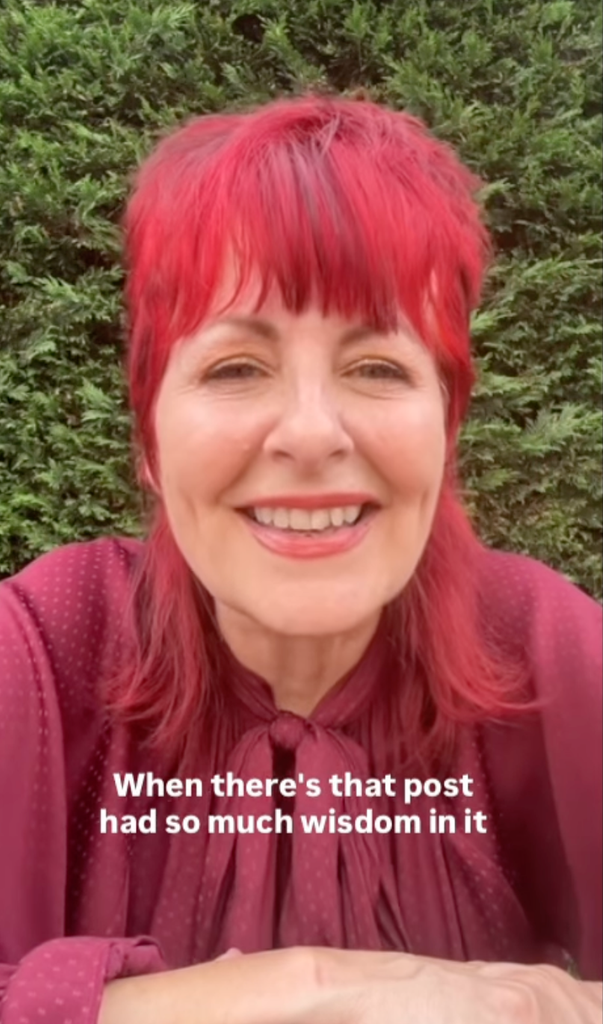 Carrie Grant smiling