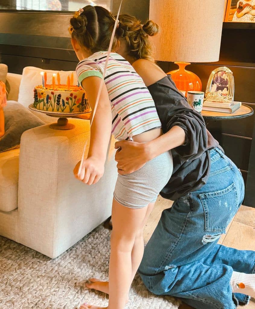 The supermodel with daughter Khai, who she shares with ex Zayn Malik 