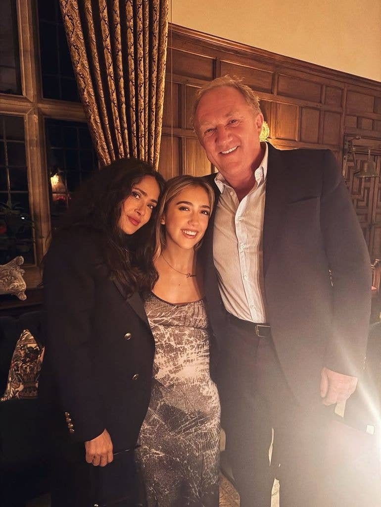 Salma Hayek with husband Francois-Henri Pinault and their daughter Valentina birthday party