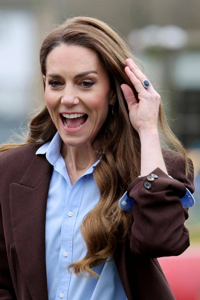 Kate Middleton, the Princess Of Wales visits Castle Hill Academy in New Addington, Croydon to mark Children's Mental Health Week 2026 as a Patron of Place2Be, a UK children's mental health charity on February 12, 2026 in Croydon, England. (Photo by Richard Pohle-WPA Pool/Getty Images)