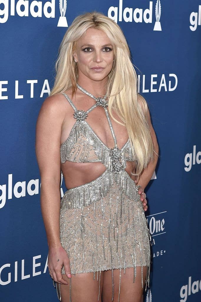 britney spears silver minidress
