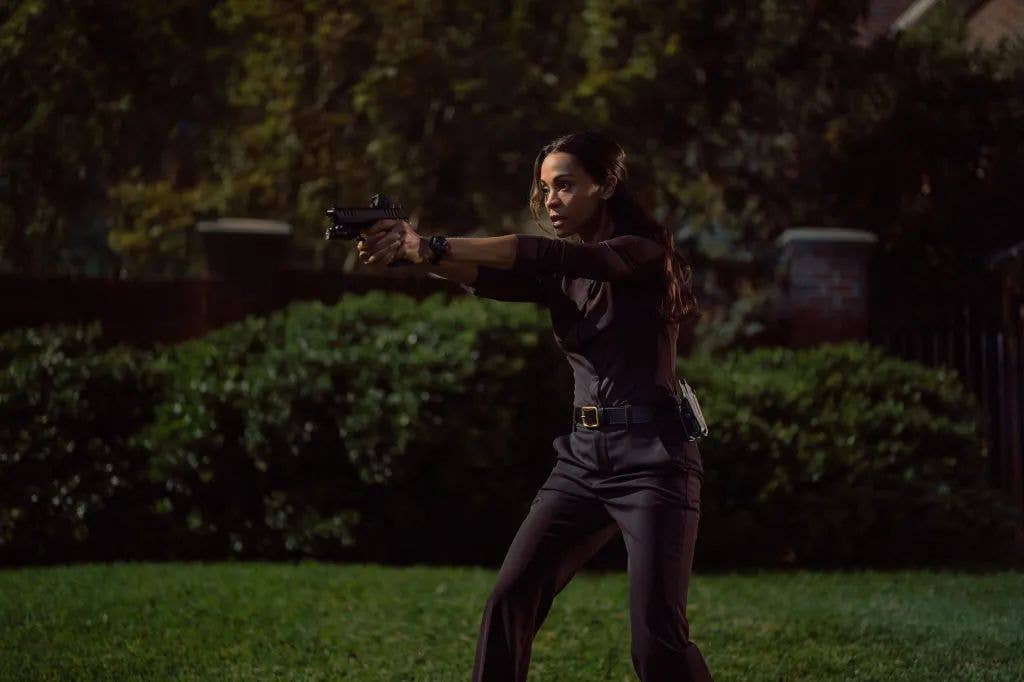 Zoe Saldaña as Joe in Lioness
