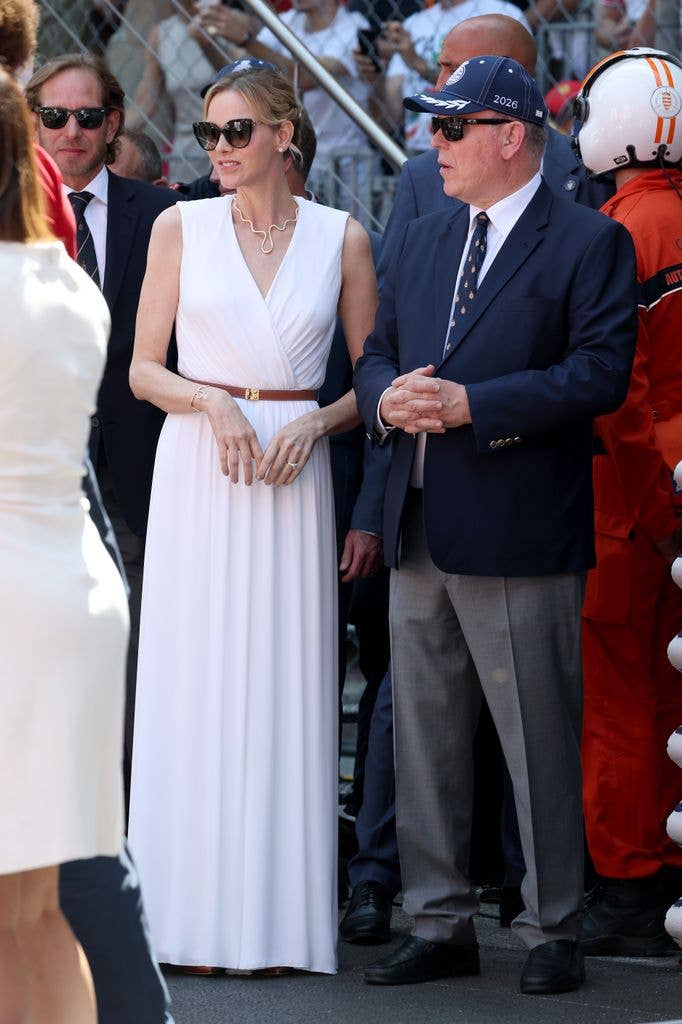 Prince Albert joined his wife on the grid