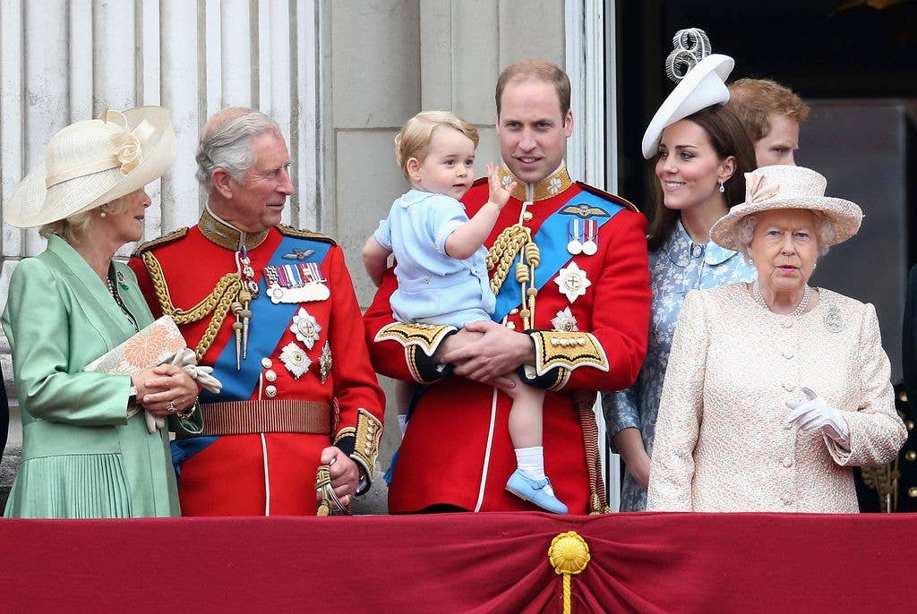 Prince George made his Trooping the Colour debut in 2015 ahead of his second birthday. For the occasion, the young Prince wore the same blue outfit his father wore for his first balcony appearance in 1984.