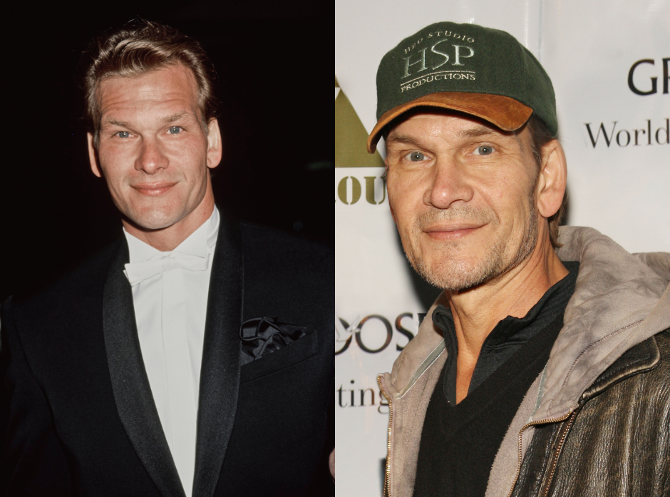 Split image of Patrick Swayze. 