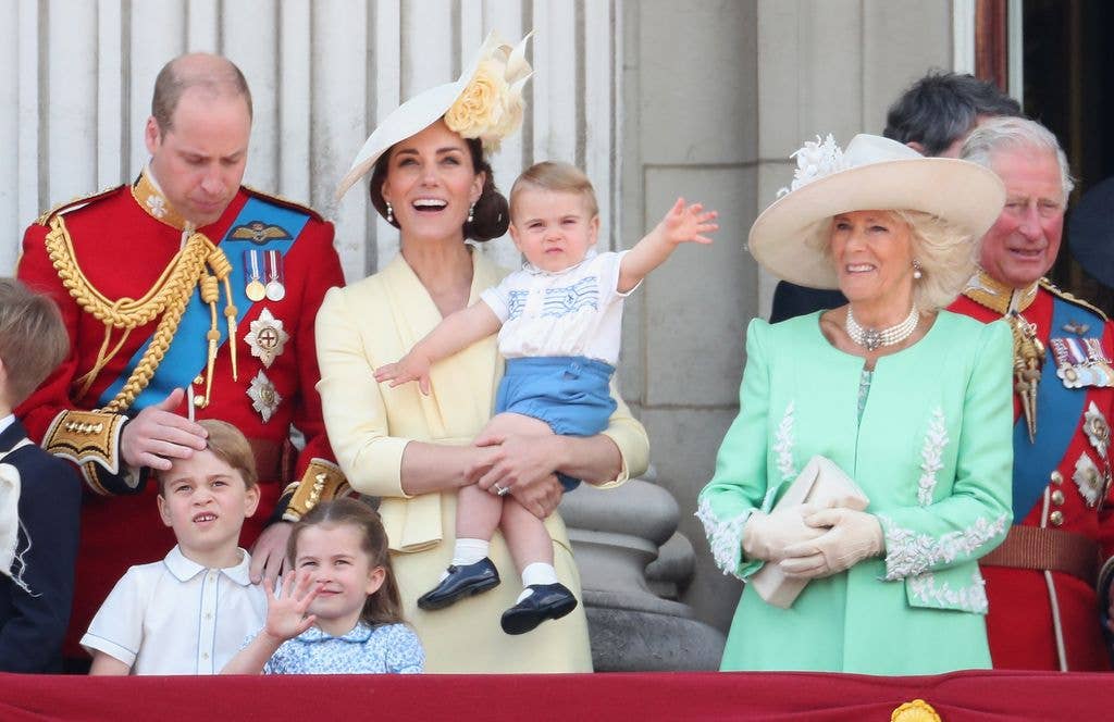 Prince Louis made the first of his many iconic Buckingham Palace balcony appearances at the annual event in 2019.