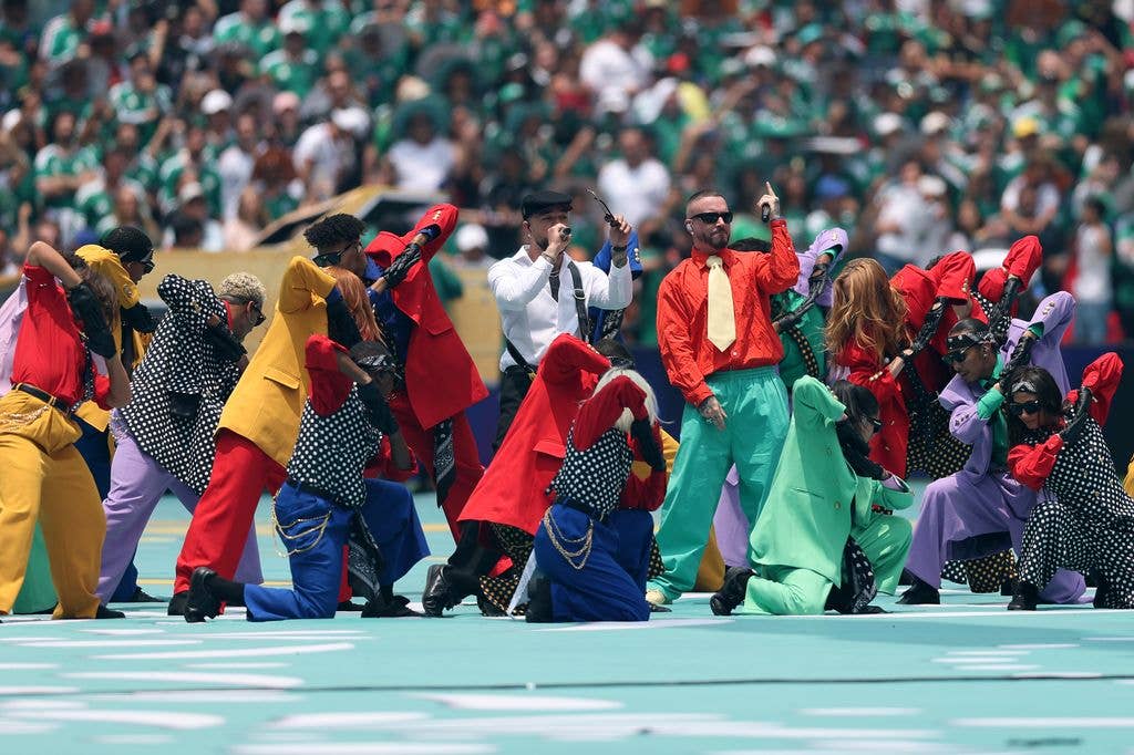 Performers dance during the Opening Ceremony ahead of the FIFA World Cup 2026 Group A match between Mexico and South Africa at Mexico City Stadium on June 11, 2026 in Mexico City, Mexico.
