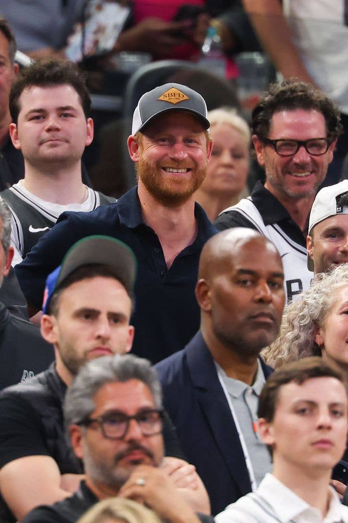 Prince Harry attended the match between the San Antonio Spurs and the New York Knicks 