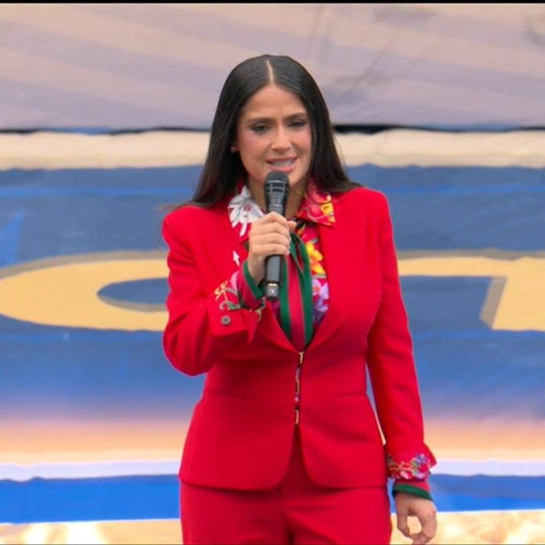 Salma Hayek delivers her welcome address at the FIFA 2026 World Cup opening ceremony in Mexico City