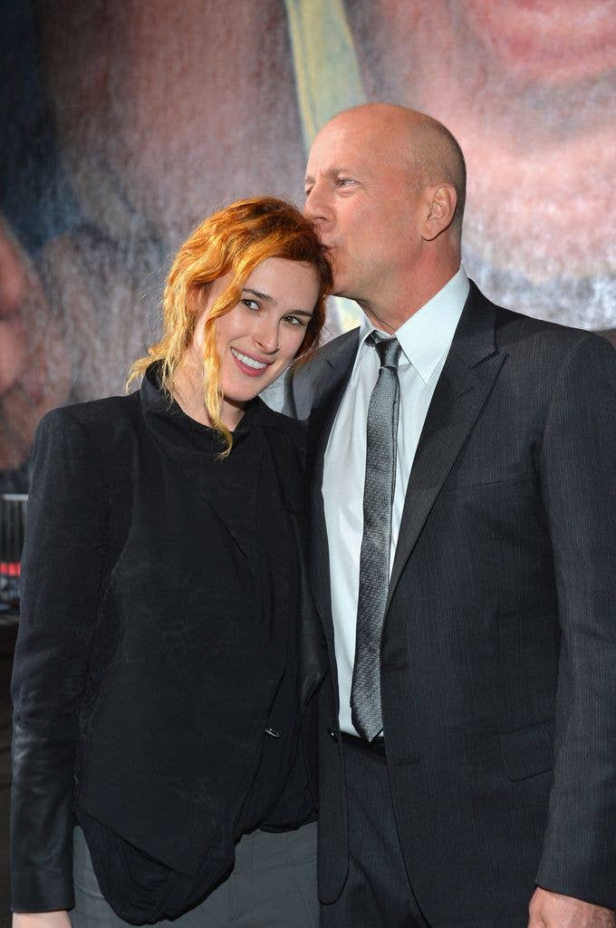 rumer willis bruce forehead kiss