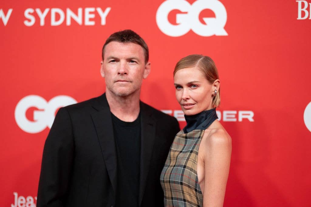 Sam Worthington and Lara Worthington attends the 2024 GQ Australia Men Of The Year Awards at White Bay Power Station on December 04, 2024 in Sydney, Australia. (Photo by Wendell Teodoro/Getty Images)