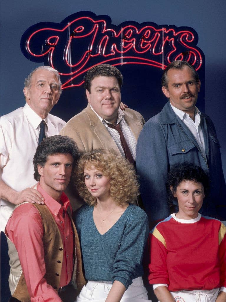 Nicholas Colasanto, George Wendt, John Ratzenberger, Rhea Perlman, Shelley Long and Ted Danson.