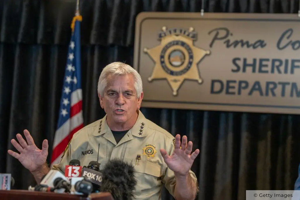 Pima County Sheriff, Chris Nanos, gives an update in February 2026