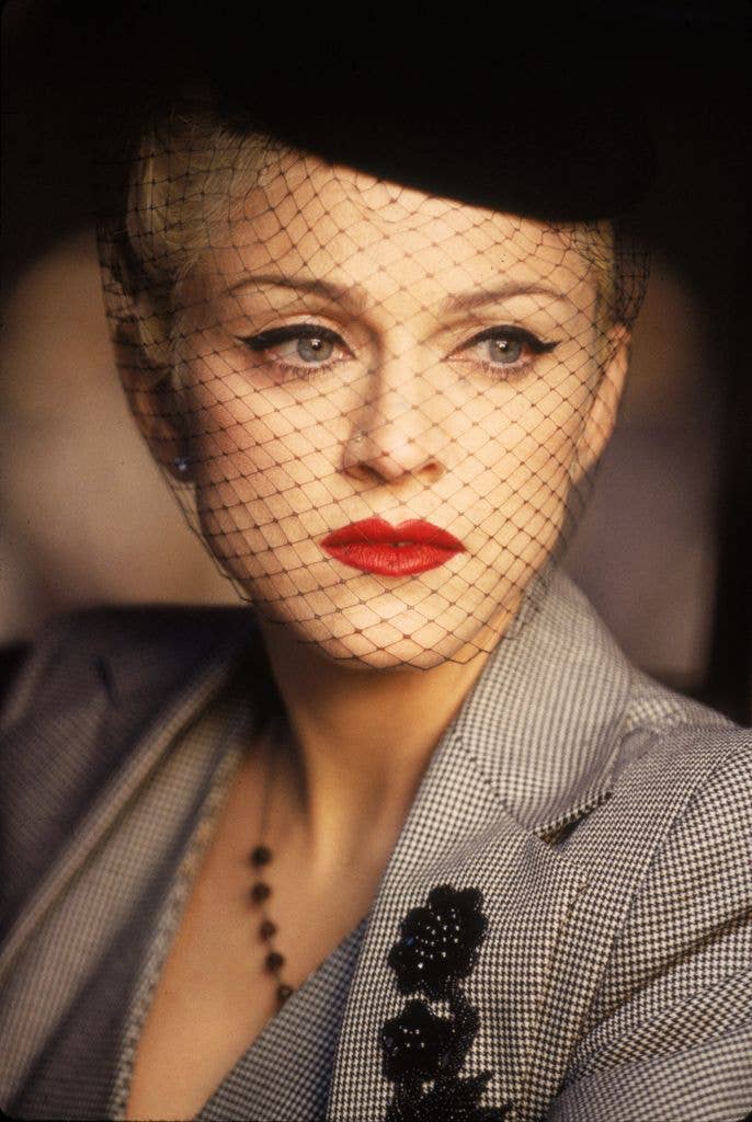Madonna during the video shoot for 'Take a Bow' in 1994.