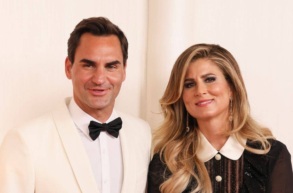 Roger Federer and Mirka Federer attend the 96th Annual Academy Awards on March 10, 2024 in Hollywood, California. 