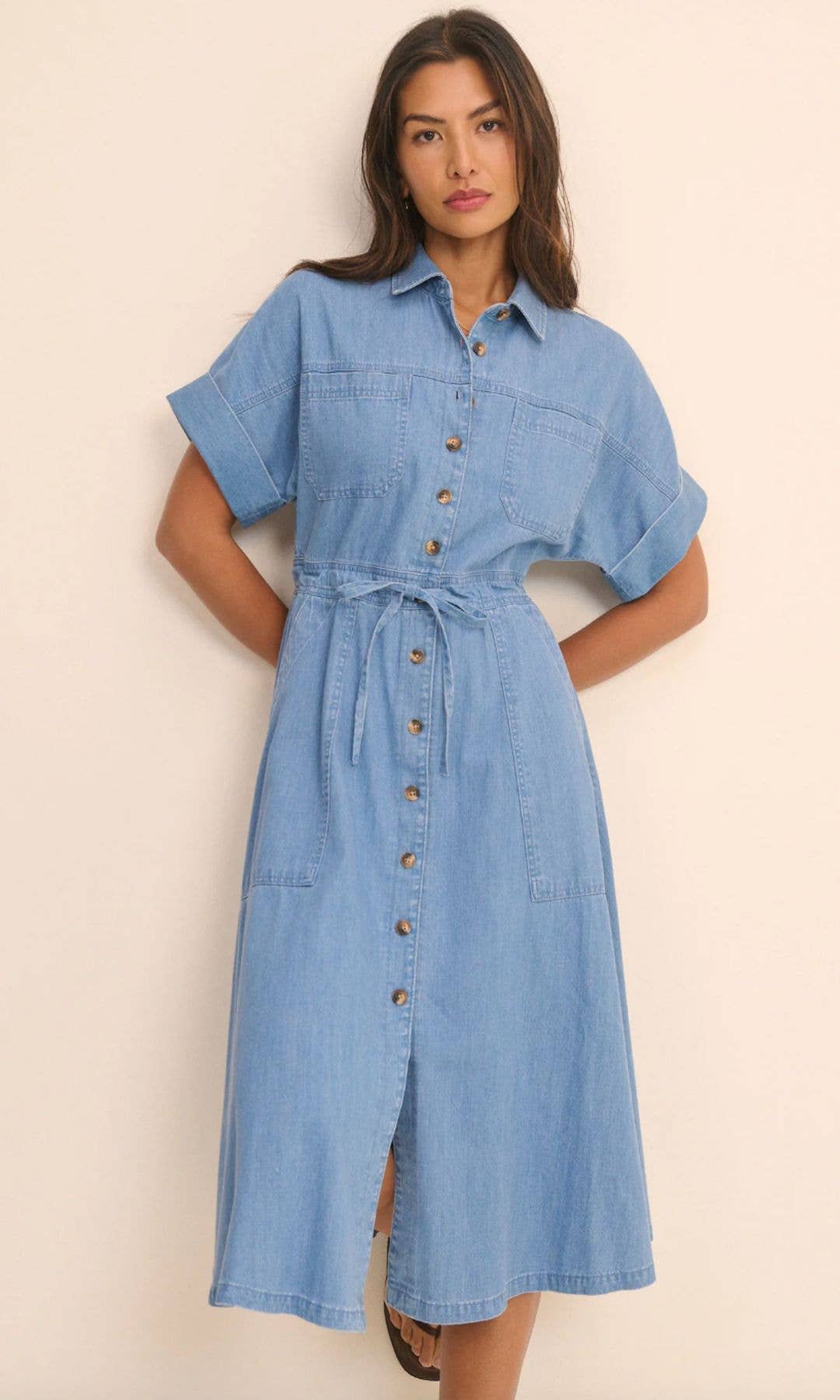 Nobody's Child Denim Shirt Dress