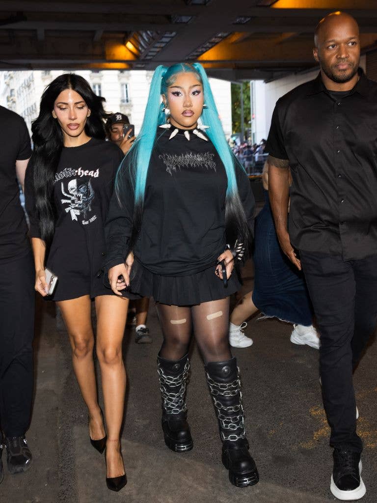 North West with blue hair