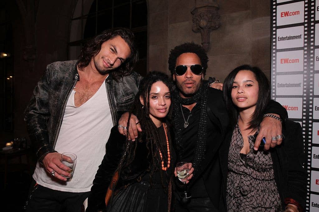 Jason Momoa, Lisa Bonet, Lenny Kravitz and Zoe Kravitz at Entertainment Weekly's Party to Celebrate the Best Director Oscar Nominees held at Chateau Marmont on February 25, 2010 in Los Angeles, California.