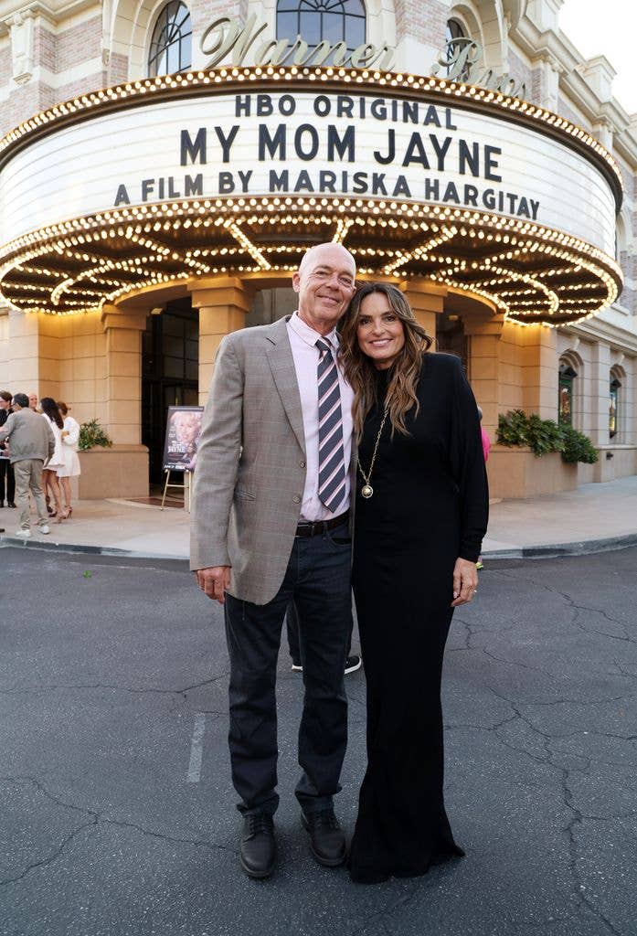 Mickey Hargitay Jr. and Mariska Hargitay at the screening of 'My Mom Jayne' in 2025.