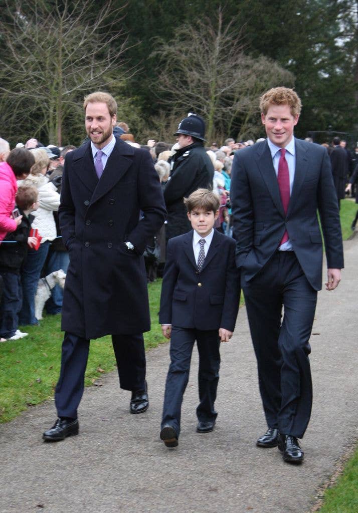 A photo of Arthur Chatto, Prince Harry and Prince William