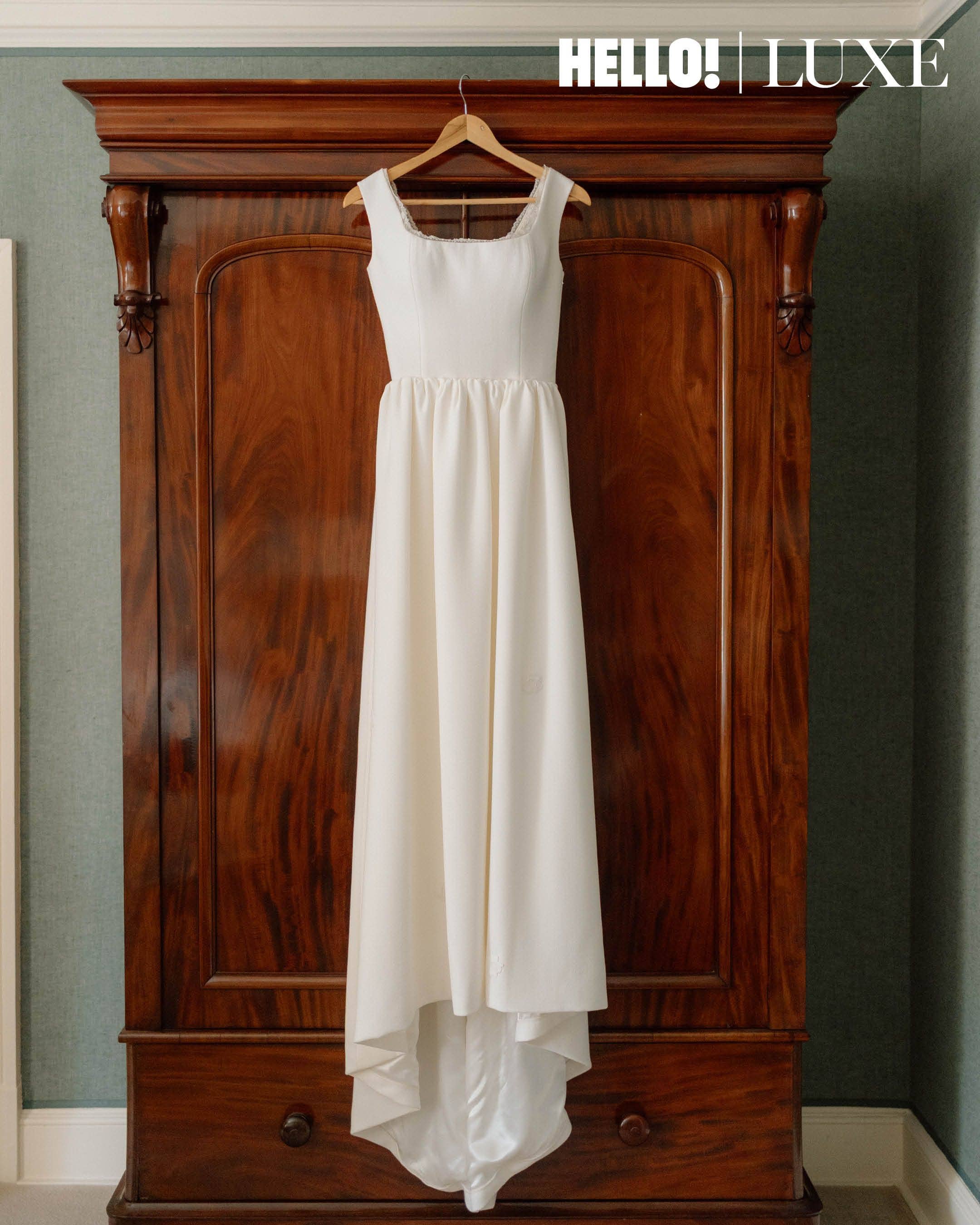 Her custom-made gown was created by Larissa von Planta, who runs a London-based sustainable atelier
