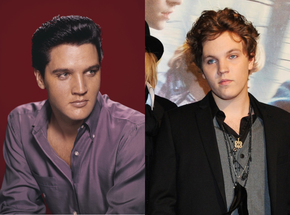 Split image of Elvis Presley and Ben Keough.