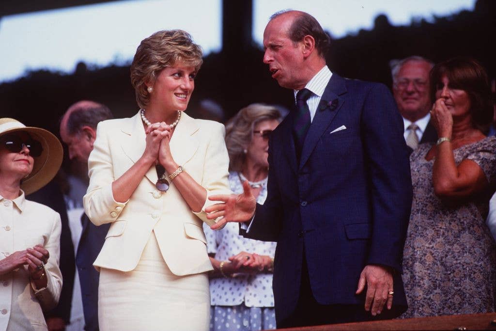 The royal wore vintage Chanel earrings and a string of pearls