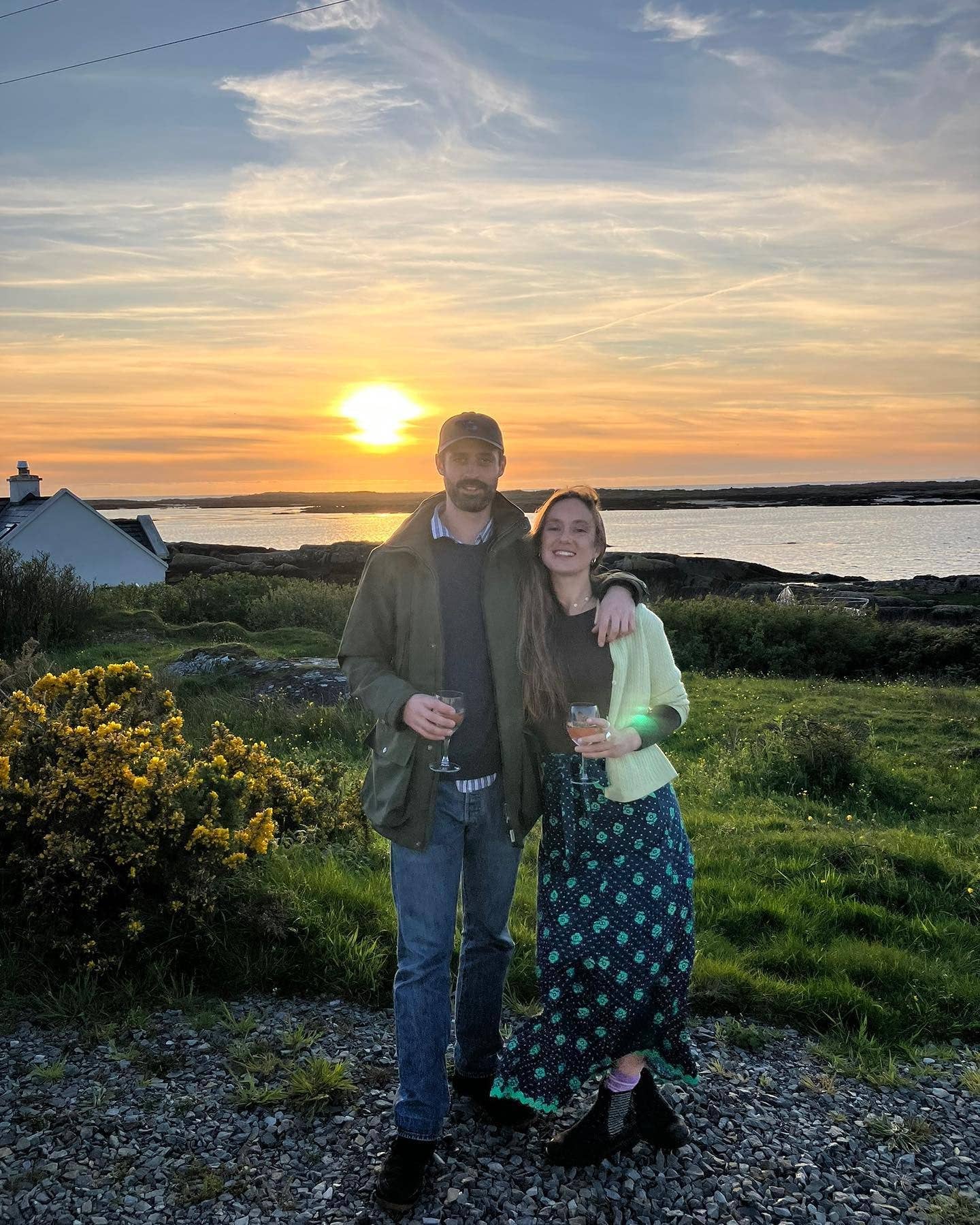 Lady Marina Windsor posing in Connemara, Ireland with boyfriend Nico Macauley 