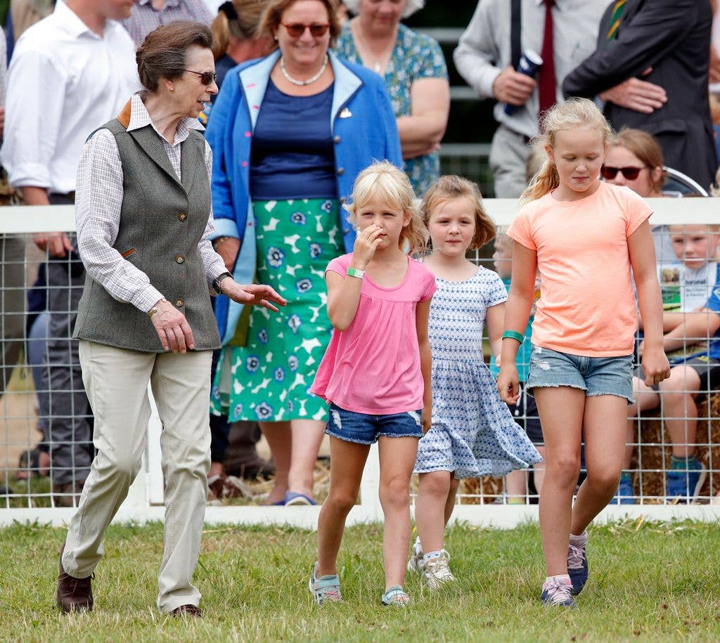 Princess Anne with granddaughters, Isla, Mia and Savannah
