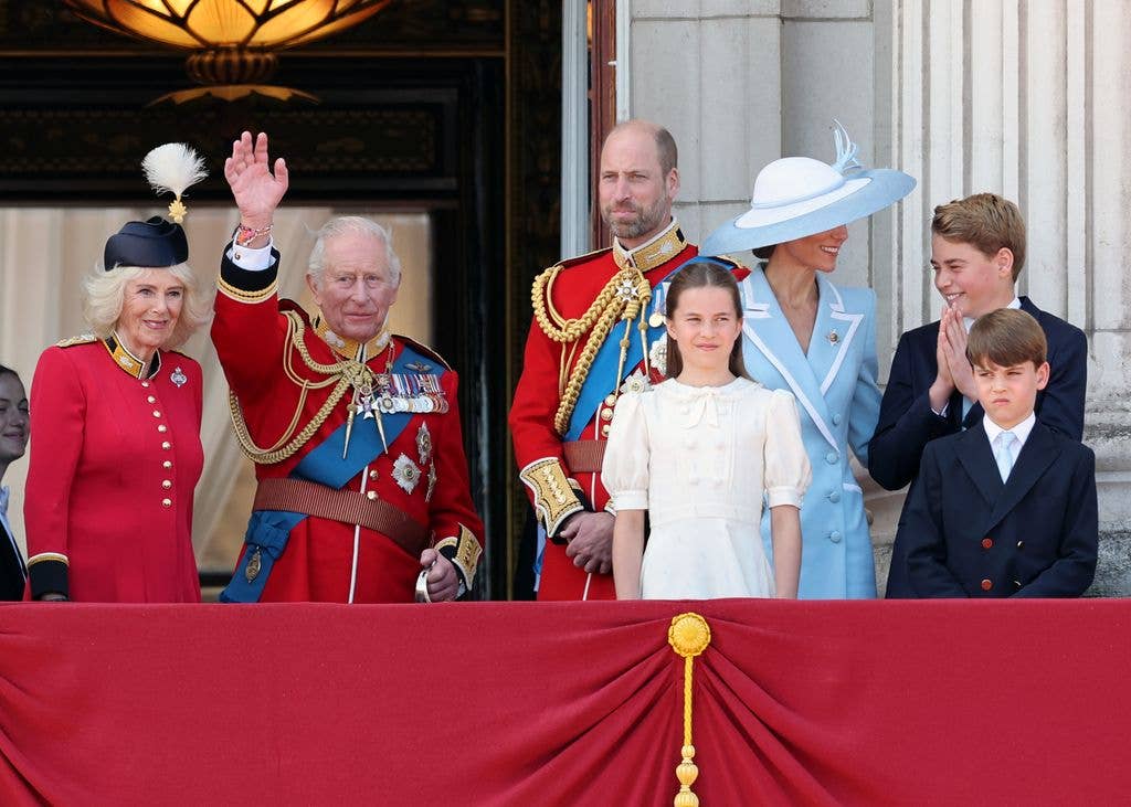 Princess Kate and Prince George share a giggle on the balcony