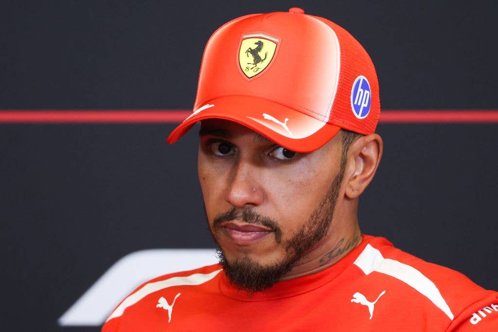 Lewis attends a press conference ahead of the Formula 1 Monaco Grand Prix 