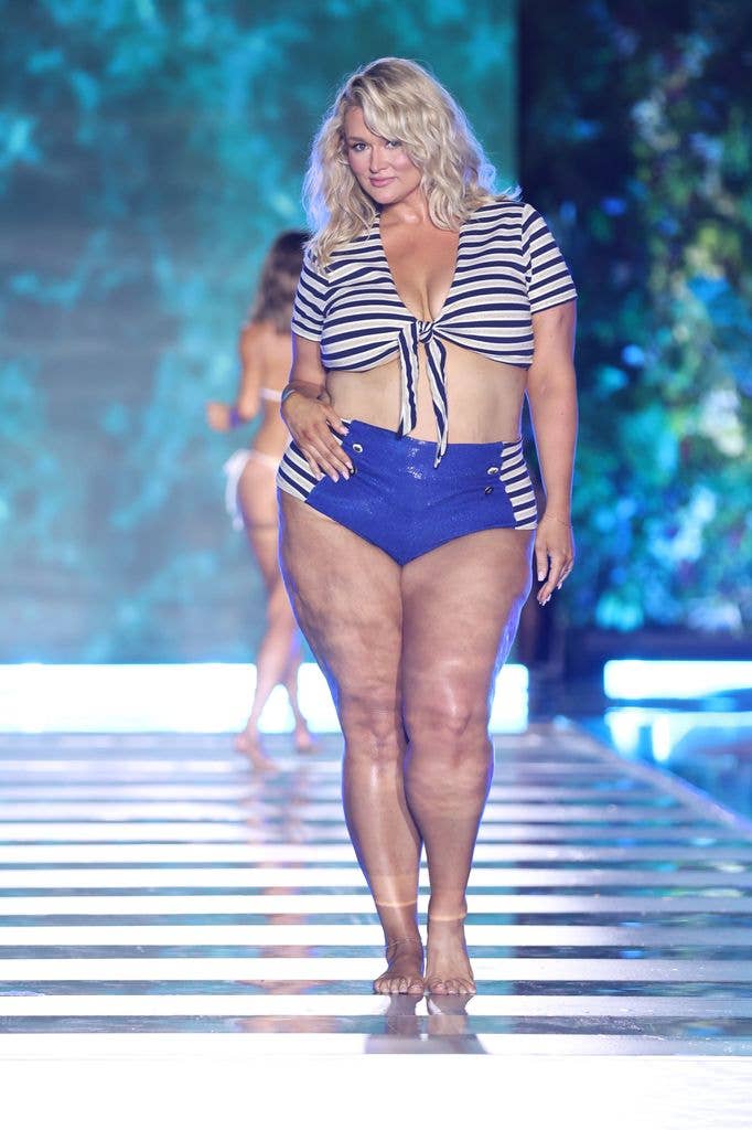 Hunter McGrady walks the runway at the Sports Illustrated Swimsuit Runway Show 