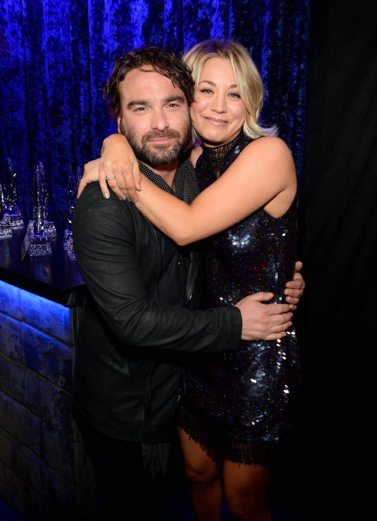 photo of kaley cuoco and johnny galecki
