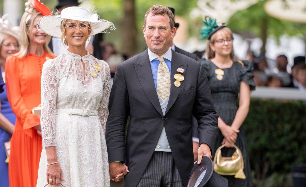 Peter Phillips and Harriet Sperling on day five of Royal Ascot on 20 June