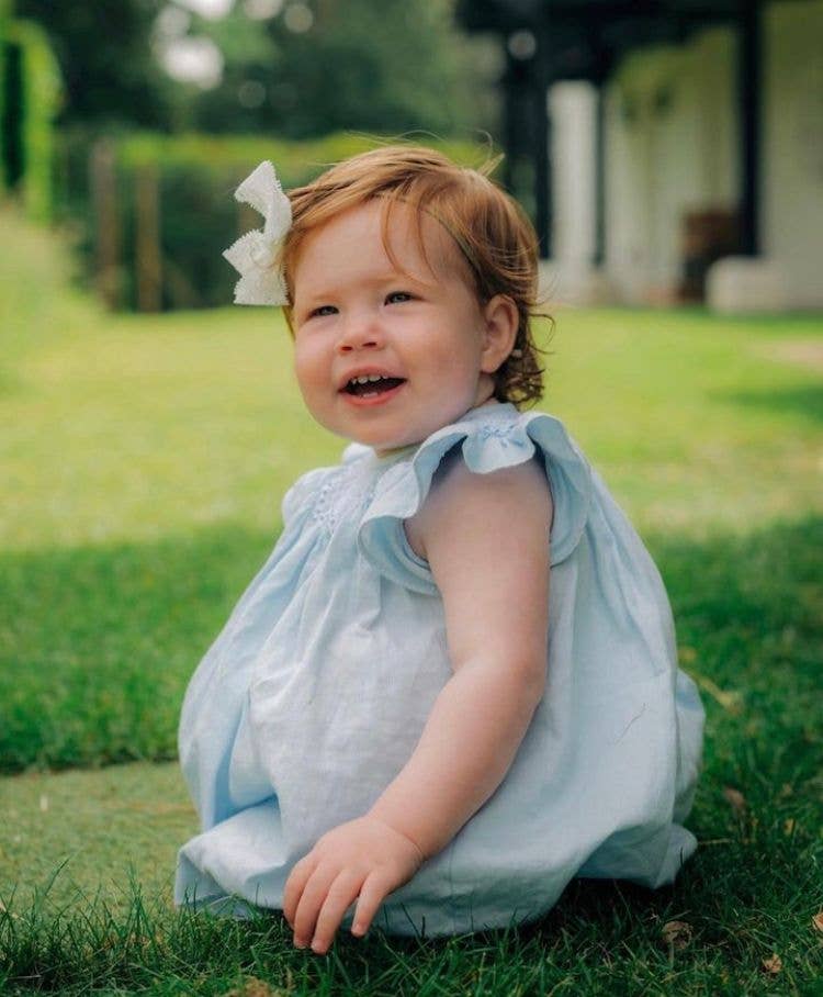Princess Lilibet smiling on her first birthday