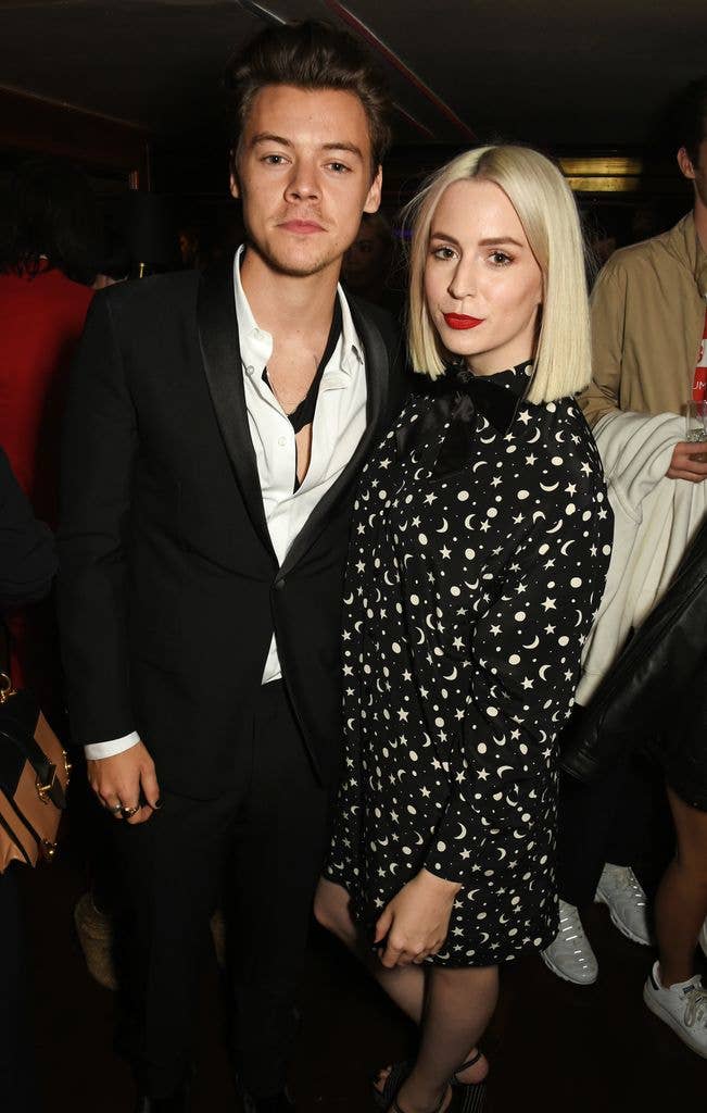A photo of Harry and Gemma Styles wearing black