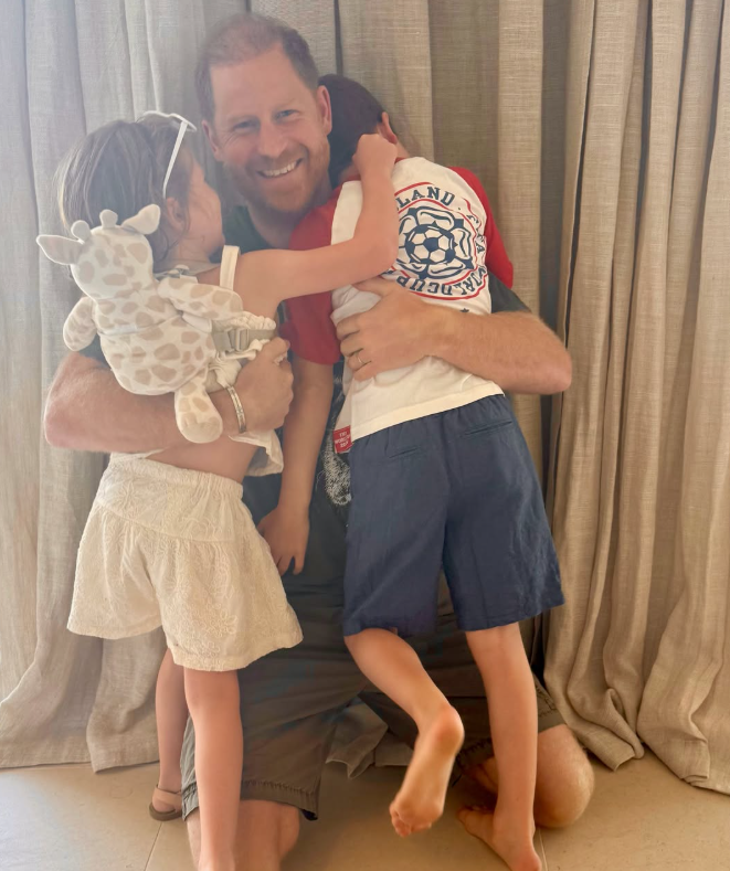 Princess Lilibet, Prince Harry and Prince Archie for Father's Day