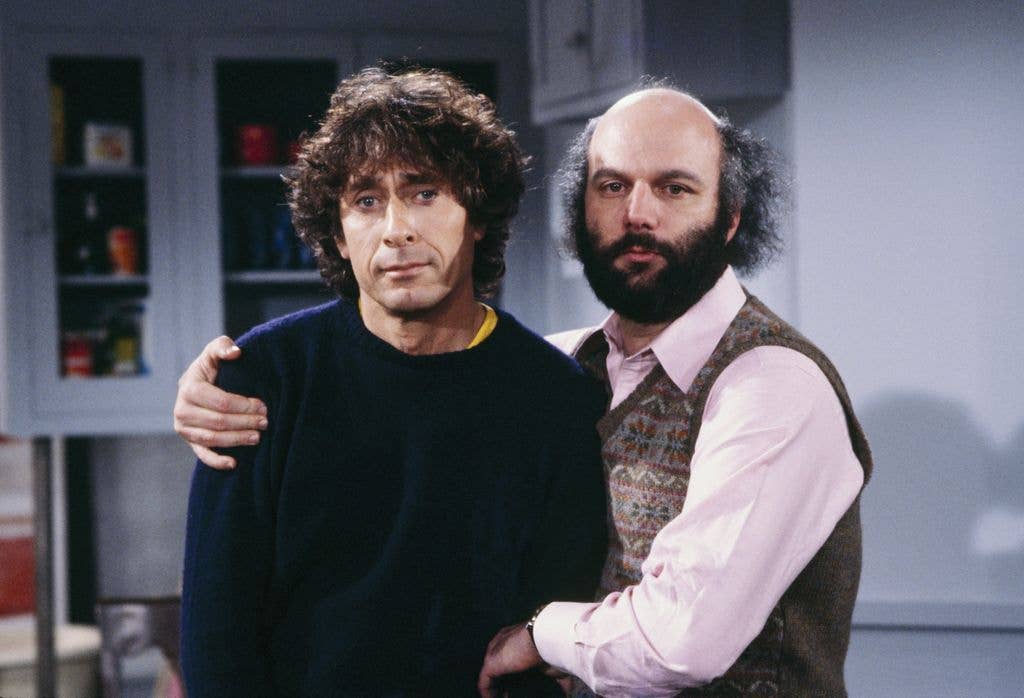 James with Paul Sand in a scene from Taxi in 1981