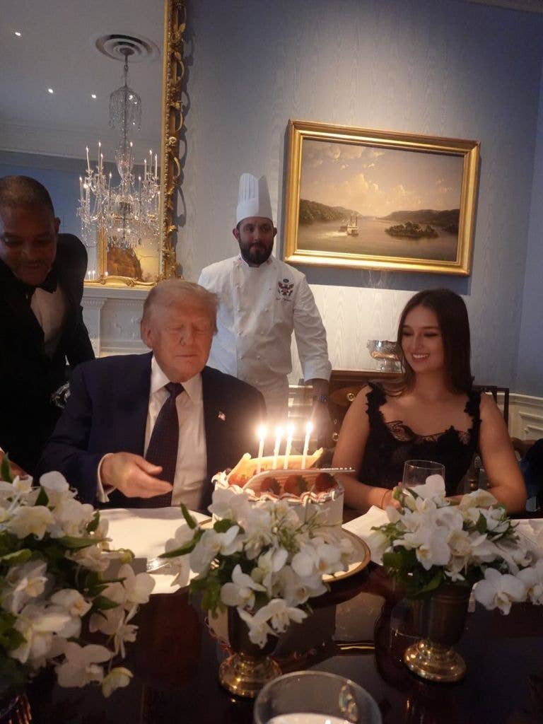 Ivanka shared a photo of her father and daughter at dinner