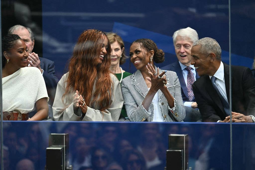 The Obamas at the opening of the Barack Obama Presidential Center in Chicago