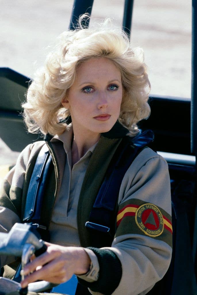 The War of the Worlds, a CBS television pilot.  Pictured is Morgan Fairchild (as Jara)