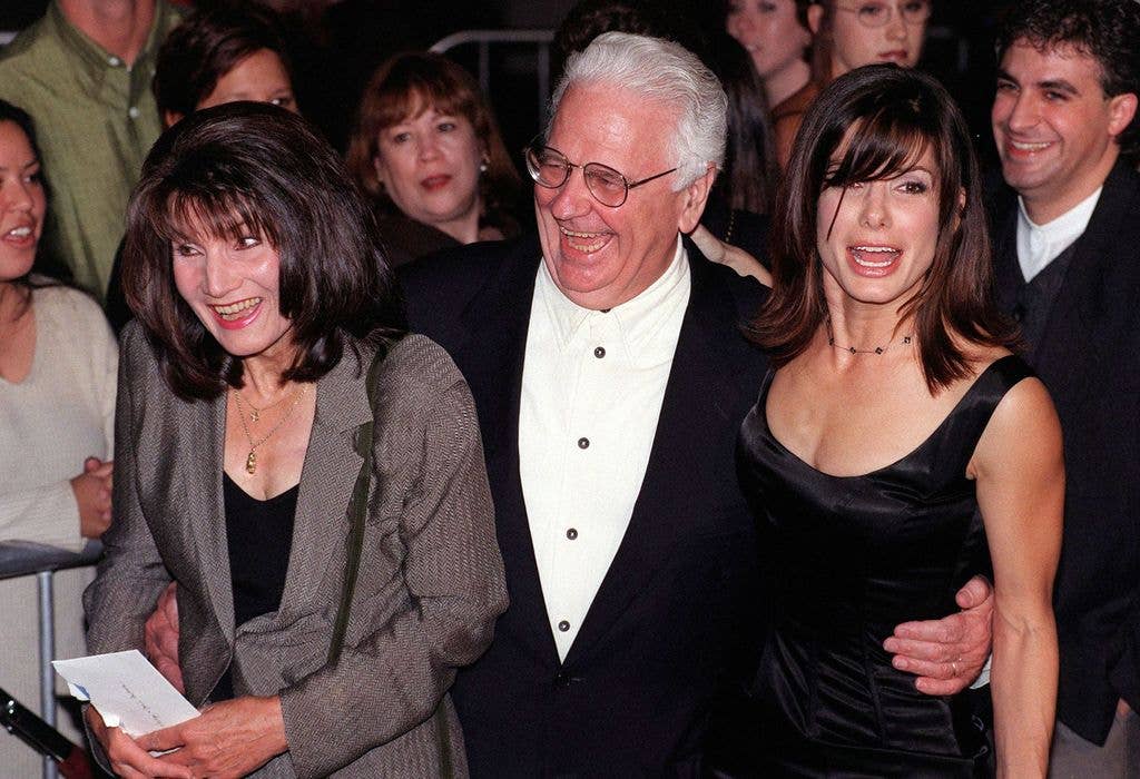Sandra with her parents, Helga and John in 1998