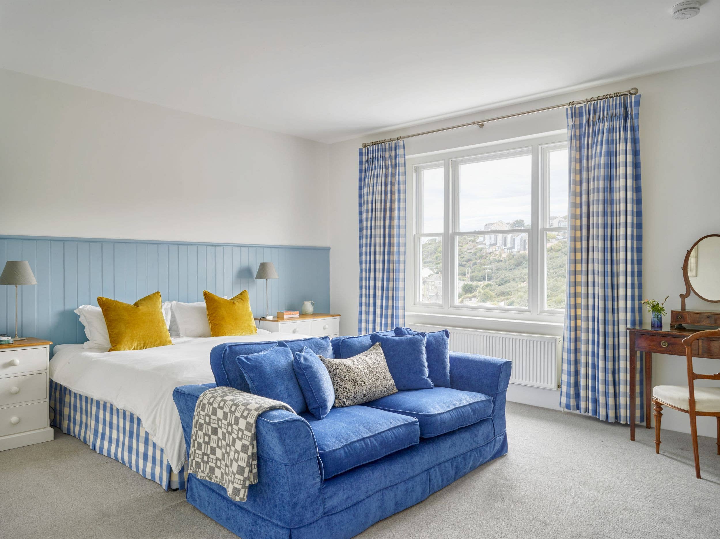 The bedrooms had huge windows that the children loved looking out of each morning 