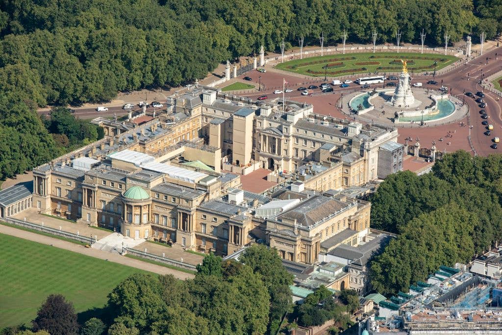 Bird's eye view of Buckingham Palace