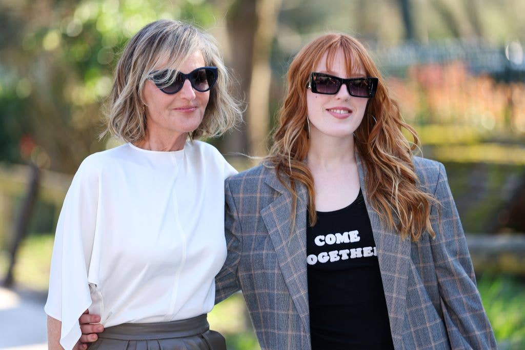 Helen Hunt and Makena Lei attend the Stella McCartney Womenswear Fall/Winter 2026-2027 show as part of Paris Fashion Week on March 04, 2026 in Paris, France.